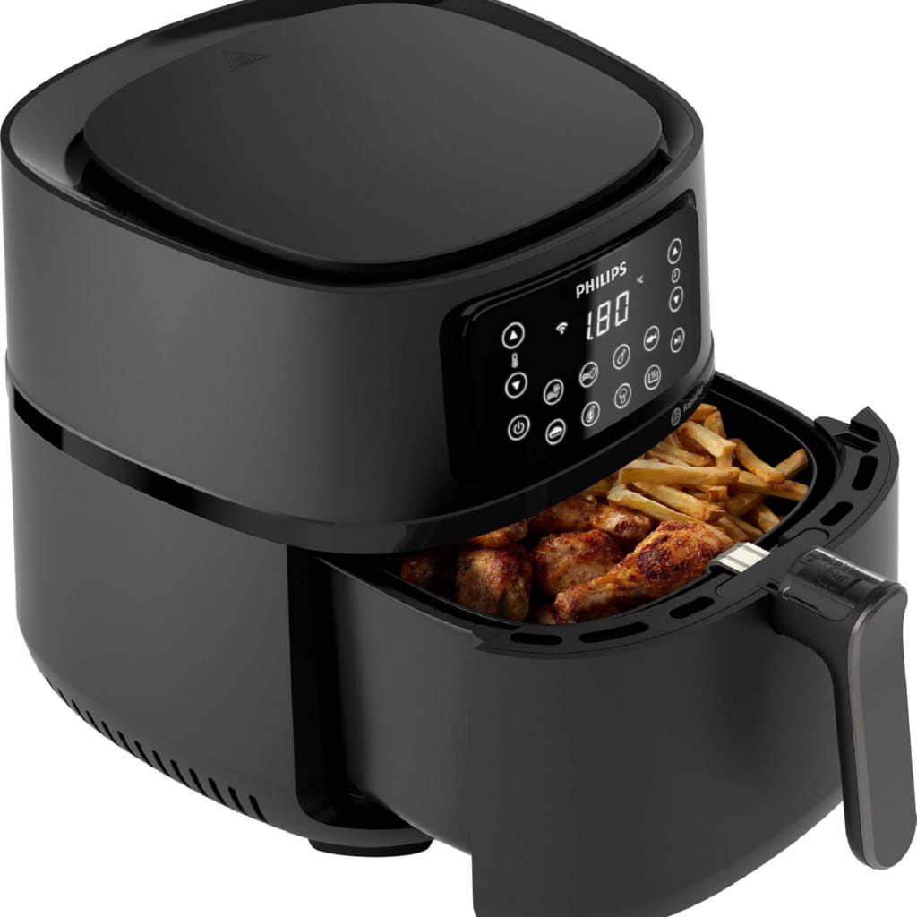 Philips Heißluftfritteuse Airfryer XXL HD9285/90, 7,2 l, 2000 W, mit 7 Voreinstellungen, WiFi Konnektivität und Warmhaltefunktion