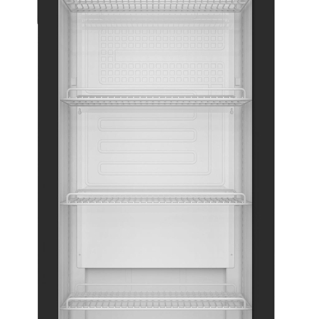 PKM Getränkekühlschrank GKS168W Flaschenkühlschrank, 4 Drahtablagen LED-Beleuchtung regelbares Thermostat schwarz