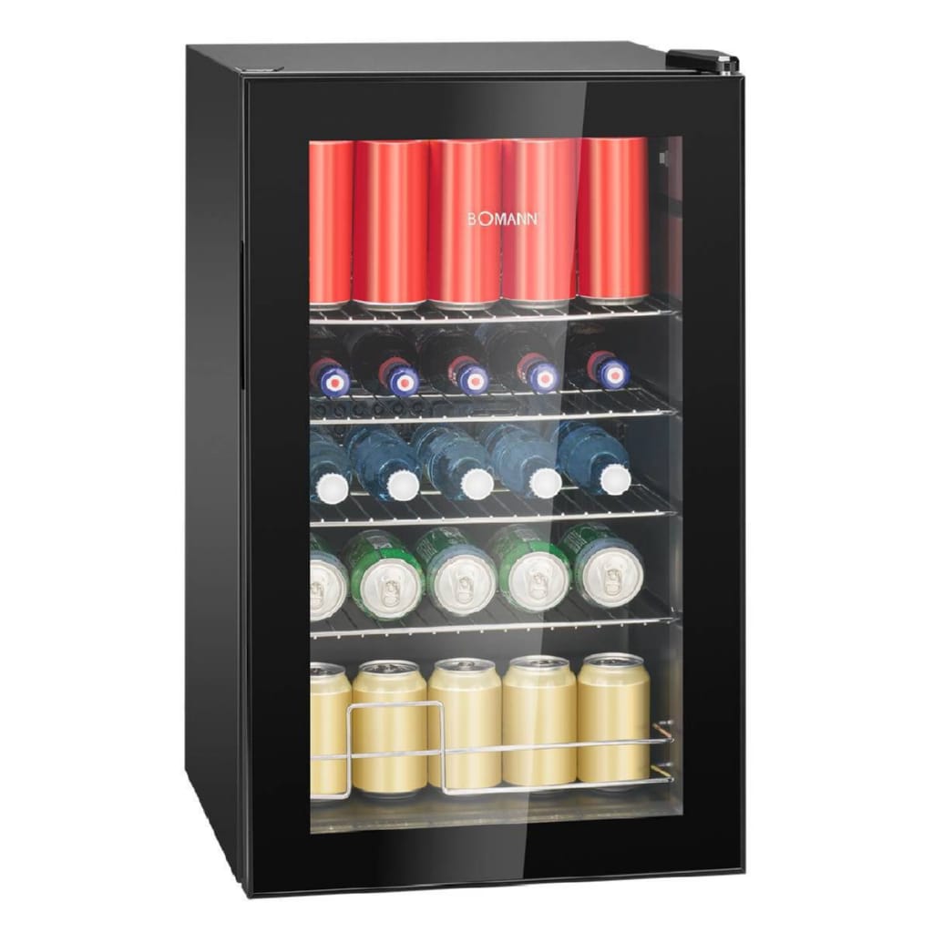 BOMANN Getränkekühlschrank KSG 7287, 74 cm hoch, 43 cm breit, 63 Liter, 4 Chromablagen, Doppelverglaste Tür