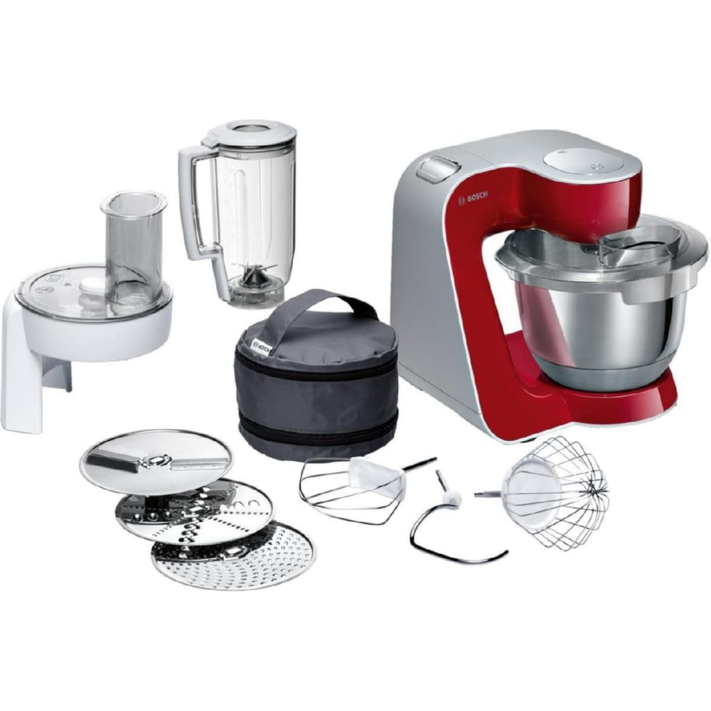BOSCH Küchenmaschine MUM5 CreationLine MUM58720, 1000 W, 3 Scheiben, Schüssel, Knethaken/Rühr-/Silikonbesen, spülmaschinenfest