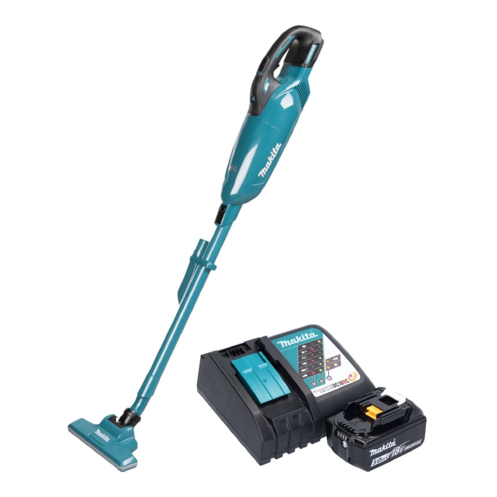 Makita Akku-Handstaubsauger DCL 283 FRT1 18 V 0,73 l Brushless + 1x Akku 5,0 Ah + Ladegerät
