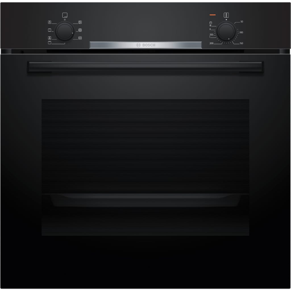 BOSCH Einbaubackofen Serie 2 HBA510BA3, mit Teleskopauszug nachrüstbar, 3D-Heißluft für gleichzeitiges Backen & Braten auf bis zu 3 Ebenen