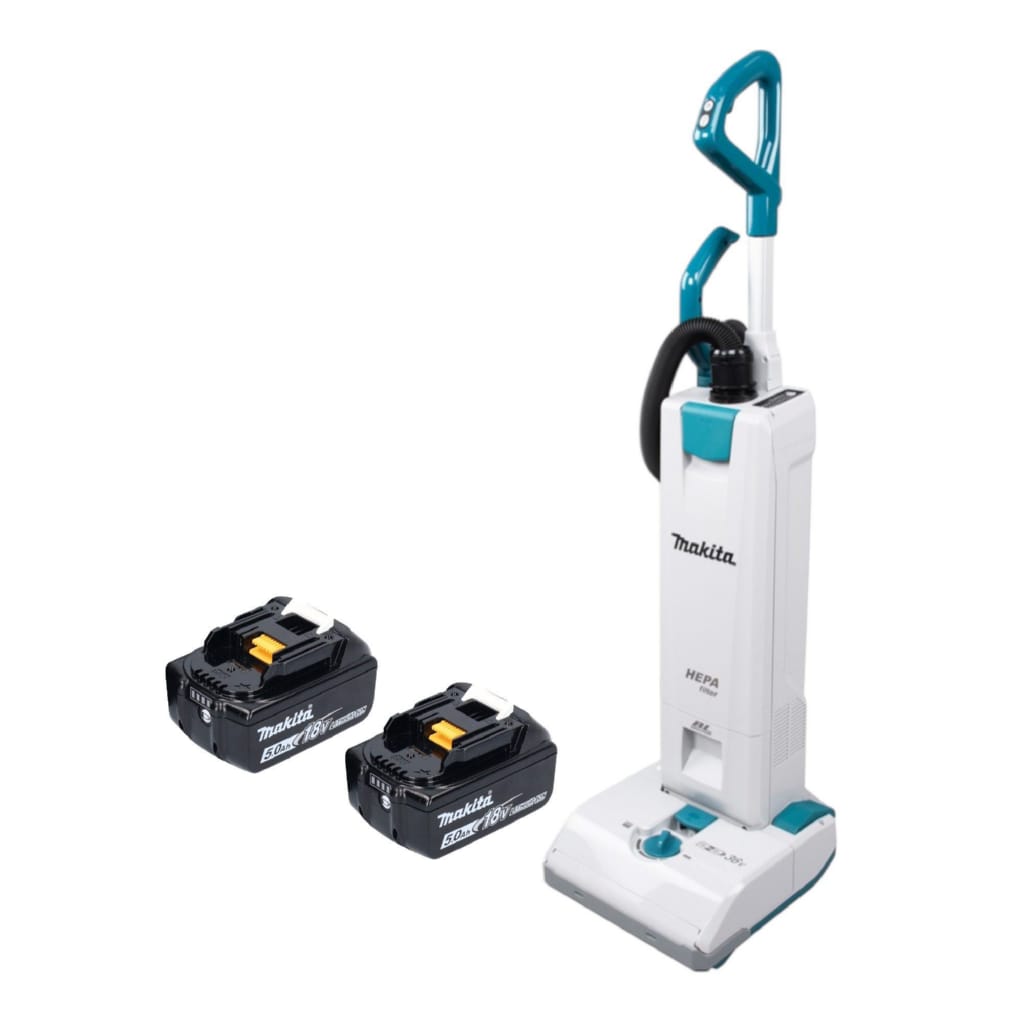 Makita Akku-Handstaubsauger DVC 560 T2 36 V (2x 18 V) 5 l + 2x Akku 5,0 Ah - ohne Ladegerät