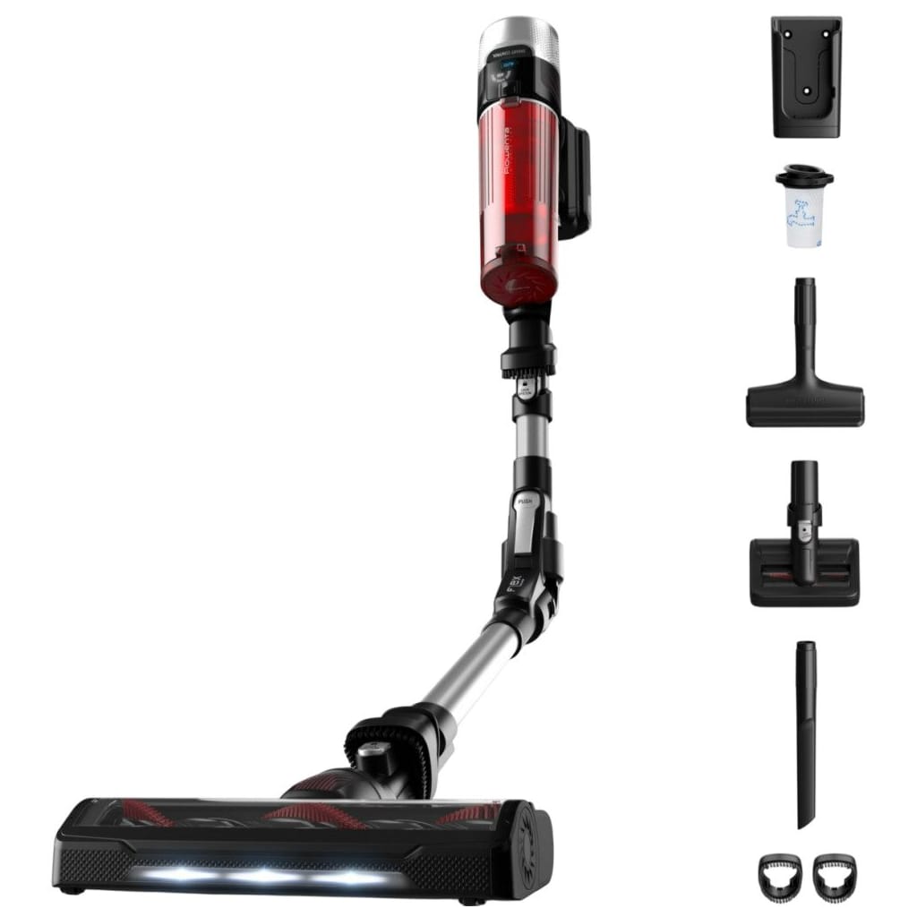 Rowenta Akku-Stielstaubsauger RH2077 XForce Flex 9.60 Animal - Akku-Stielstaubsauger - rot/schwarz, beutellos