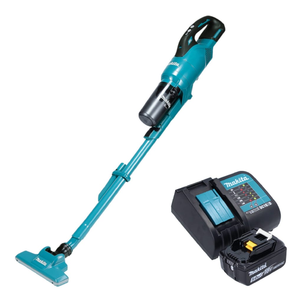 Makita Akku-Handstaubsauger DCL 286 FST Akku Staubsauger 18 V 0,25 l + 1x Akku 5,0 Ah + Ladegerät