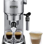 De'Longhi Espressomaschine Dedica Style EC685.M - Espresso & Doppio, mit Milchschaumdüse, Nur 15 cm breit, für E.S.E Pads geeignet, 1L, inkl. Milchschaumdüse