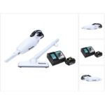 Makita Akku-Handstaubsauger DCL 181 FRG1W Akku Staubsauger 18 V Weiß + 1x Akku 6,0 Ah + Ladegerät