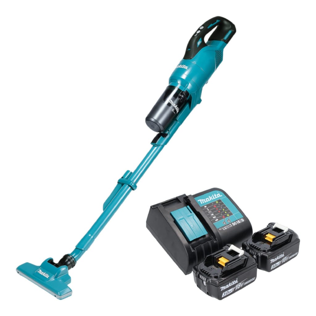 Makita Akku-Handstaubsauger DCL 286 FSF2 Akku Staubsauger 18 V 0,25 l + 2x Akku 3,0 Ah + Ladegerät