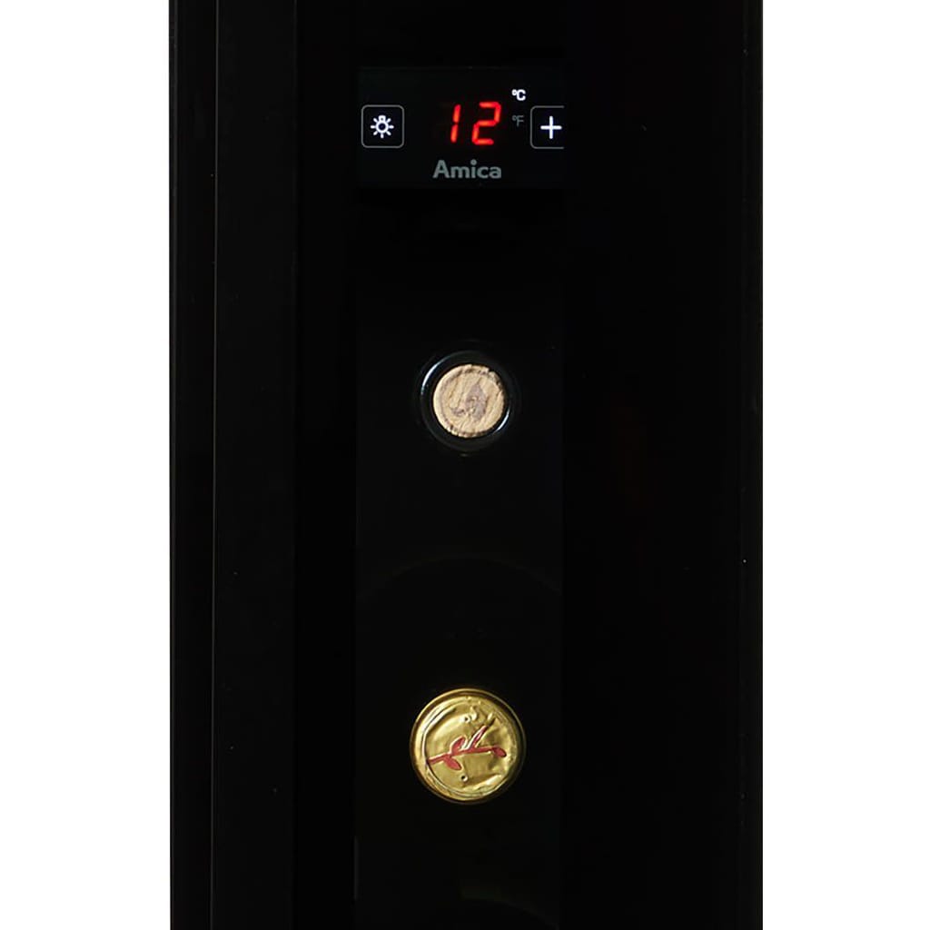 Amica Weinkühlschrank WK 341 100-2 S,für 7 Standardflaschen á 0,75l, Standkühlschrank