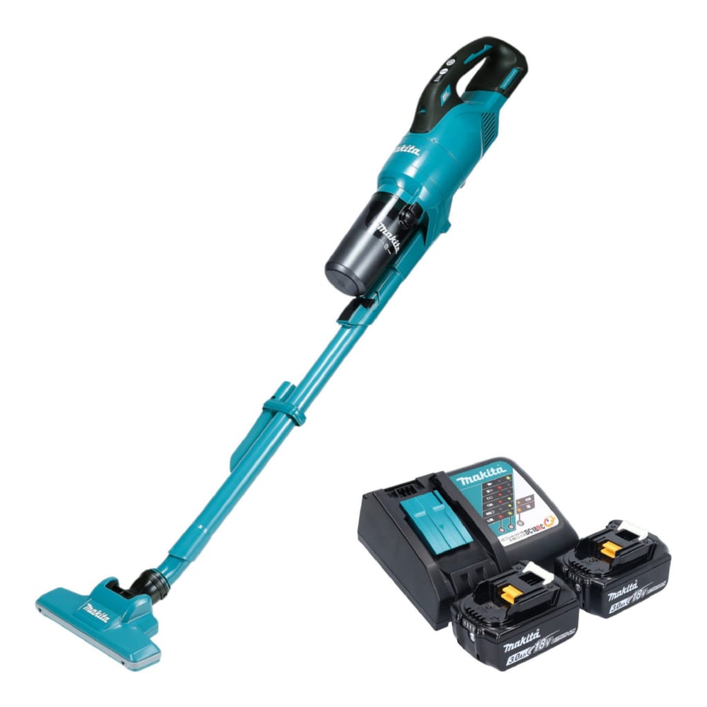 Makita Akku-Handstaubsauger DCL 286 FRF2 Akku Staubsauger 18 V 0,25 l + 2x Akku 3,0 Ah + Ladegerät