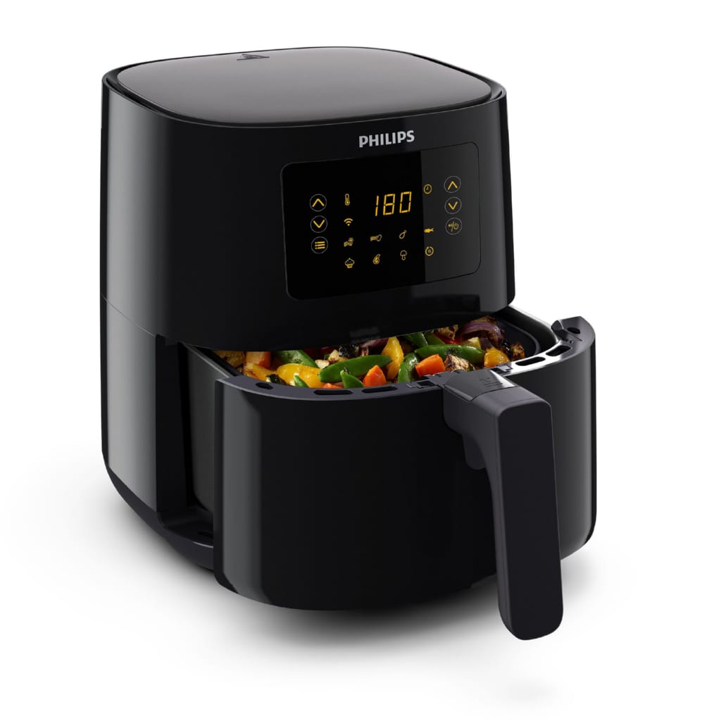 Philips Heißluftfritteuse Airfryer HD9255/90, 4,2 l, 1400 W, Rapid Air Heißlufttechnologie, WiFi Konnektivität, Warmhaltefunktion