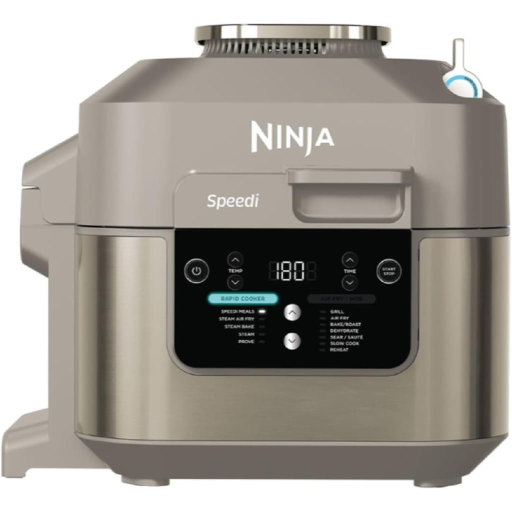 NINJA Heißluftfritteuse 10-in-1 Heißluftfritteuse 5,7L Steingold ON500EUSTGD, 1500 W